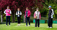 Spectators at the 1st tee