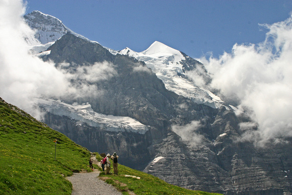 Jungfrau from above Kleine Scheidegg