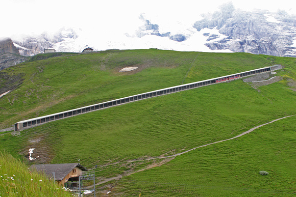 Towards Eiger Glacier from above Kl Scheidegg