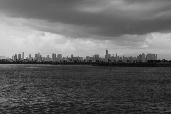 Panama City from the canal