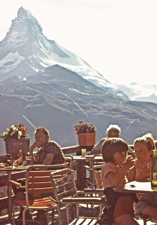Matterhorn from cafe at Riffelalp