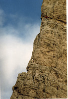 Climbers on Vajolet Towers